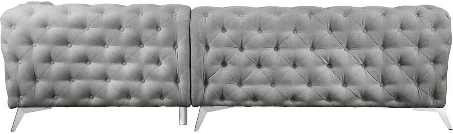 Leonique Chesterfield-bank Amaury L-vorm moderne chersterfield-look breedte 262 cm kleur van de poten ter keuze - Foto 12