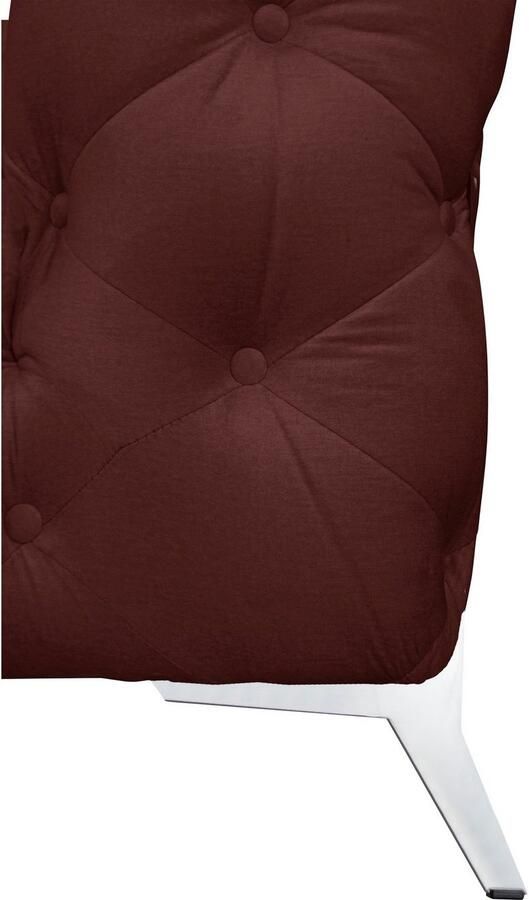 Leonique Chesterfield-bank Amaury L-vorm moderne chersterfield-look breedte 262 cm kleur van de poten ter keuze - Foto 3