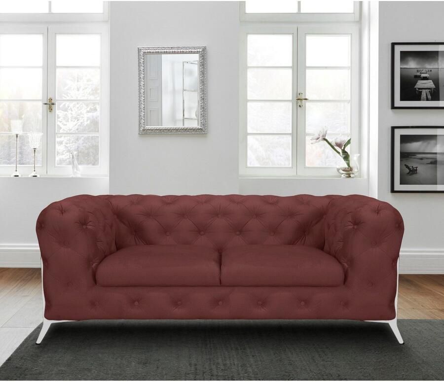 Home affaire Chesterfield-bank Amaury luxueuze capitonnage moderne chesterfield look kleur van de poten ter keuze - Foto 3