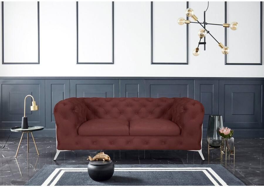 Home affaire Chesterfield-bank Amaury luxueuze capitonnage moderne chesterfield look kleur van de poten ter keuze - Foto 4