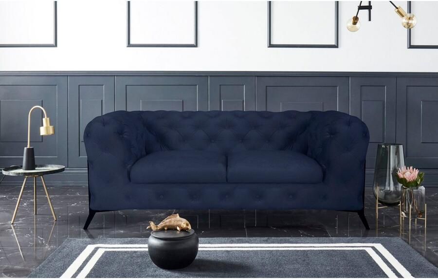 Leonique Chesterfield-bank Amaury luxueuze capitonnage moderne chesterfield look kleur van de poten ter keuze - Foto 4