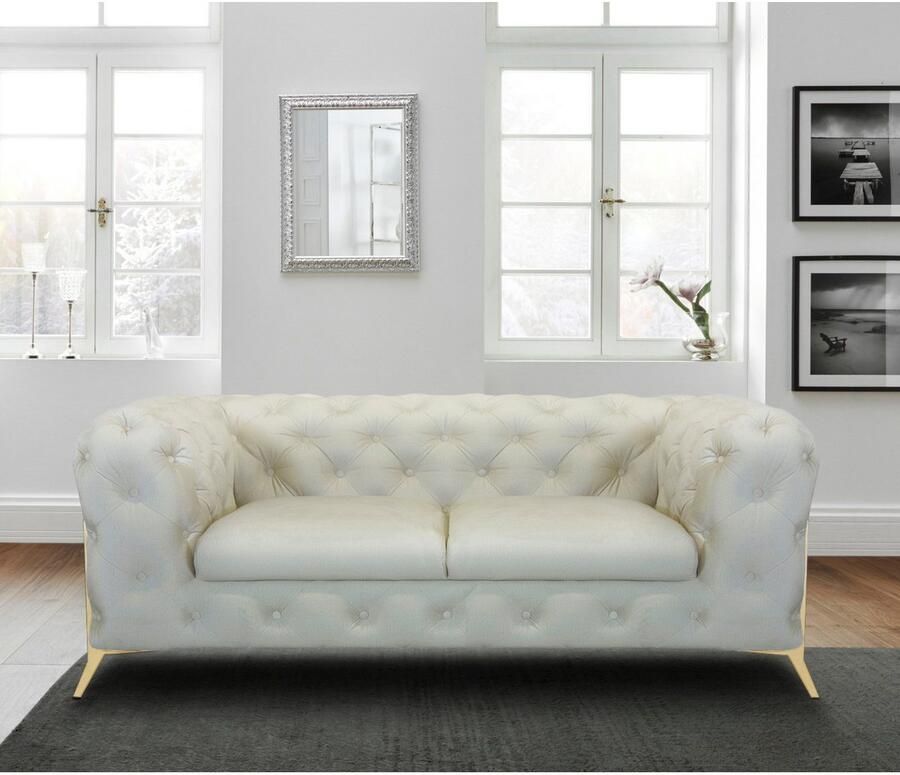 Leonique Chesterfield-bank Amaury luxueuze capitonnage moderne chesterfield look kleur van de poten ter keuze - Foto 2