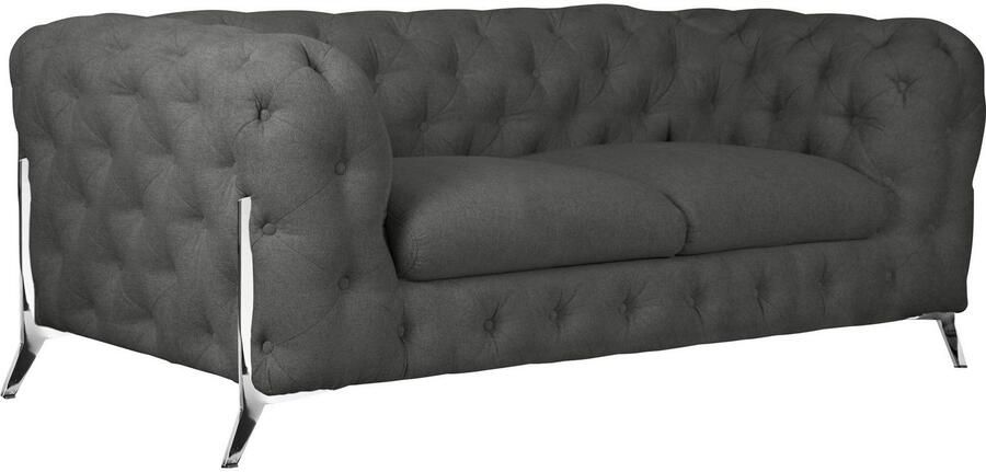 Leonique Chesterfield-bank Amaury luxueuze capitonnage moderne chesterfield look kleur van de poten ter keuze - Foto 7