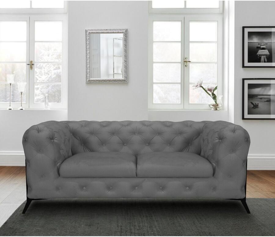 Home affaire Chesterfield-bank Amaury luxueuze capitonnage moderne chesterfield look kleur van de poten ter keuze - Foto 3