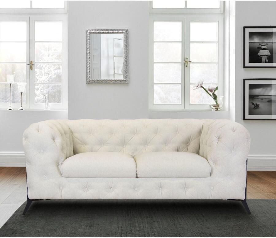 Leonique Chesterfield-bank Amaury luxueuze capitonnage moderne chesterfield look kleur van de poten ter keuze - Foto 3