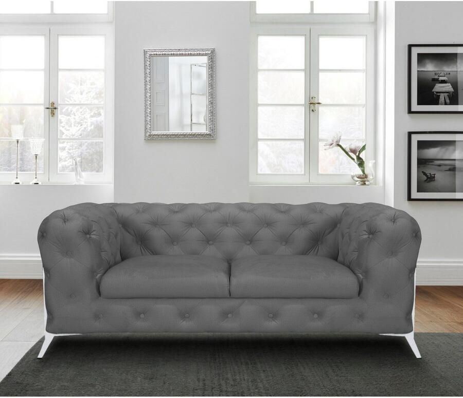 Home affaire Chesterfield-bank Amaury luxueuze capitonnage moderne chesterfield look kleur van de poten ter keuze - Foto 3