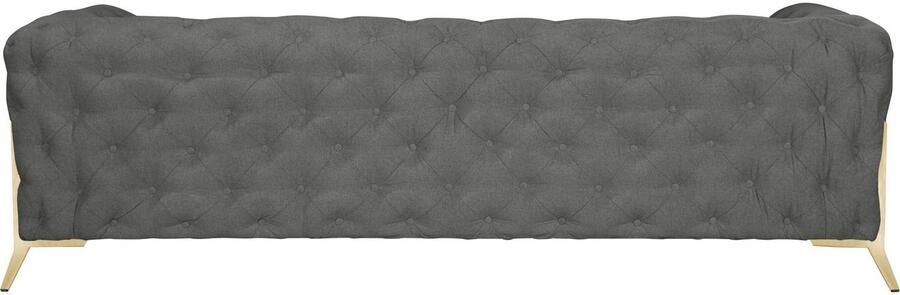 Home affaire Chesterfield-bank Amaury luxueuze capitonnage moderne chesterfield look kleur van de poten ter keuze - Foto 8
