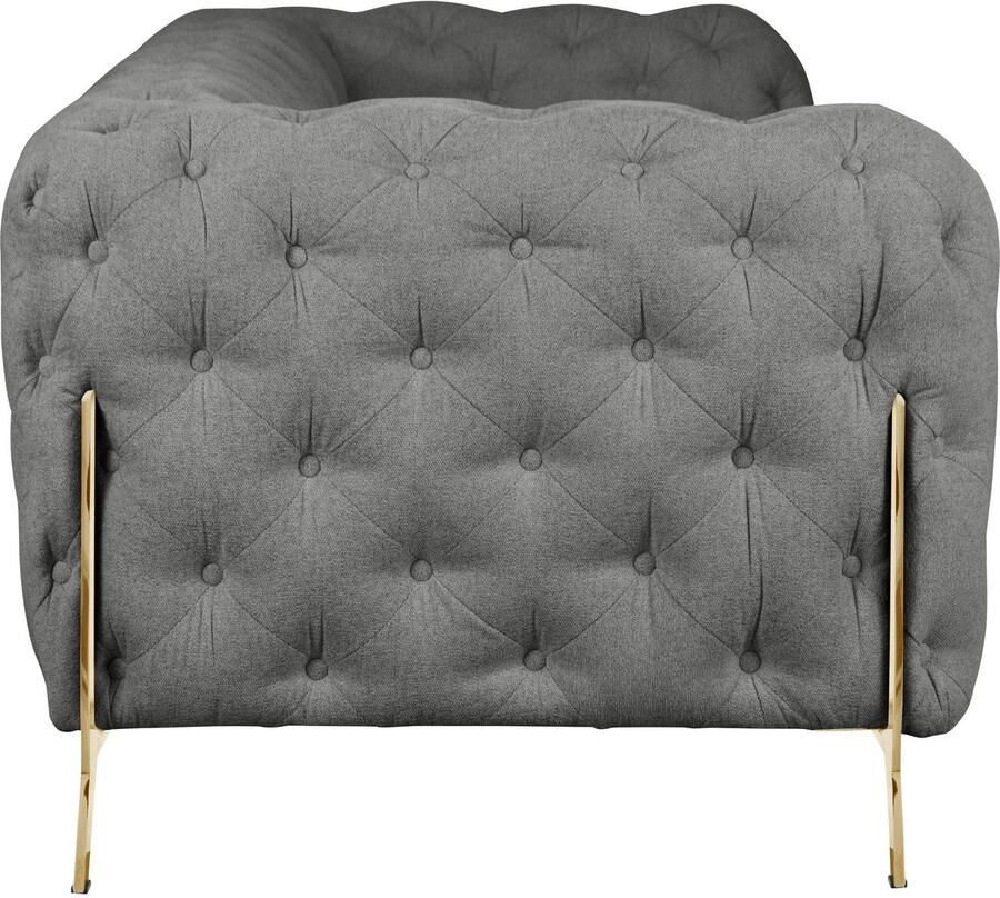 Home affaire Chesterfield-bank Amaury luxueuze capitonnage moderne chesterfield look kleur van de poten ter keuze - Foto 2
