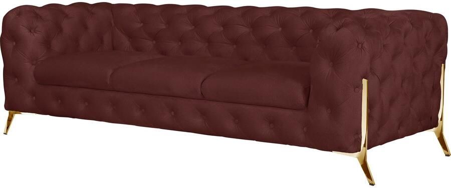 Leonique Chesterfield-bank Amaury luxueuze capitonnage moderne chesterfield look kleur van de poten ter keuze - Foto 7