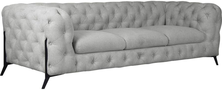 Leonique Chesterfield-bank Amaury luxueuze capitonnage moderne chesterfield look kleur van de poten ter keuze - Foto 11