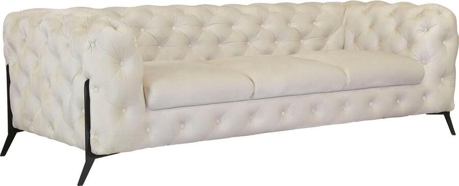 Leonique Chesterfield-bank Amaury luxueuze capitonnage moderne chesterfield look kleur van de poten ter keuze - Foto 9