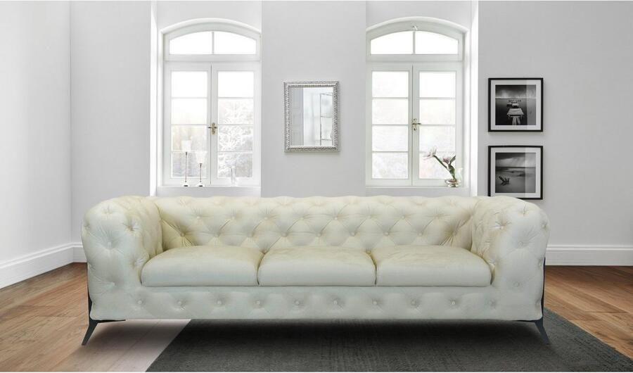 Leonique Chesterfield-bank Amaury luxueuze capitonnage moderne chesterfield look kleur van de poten ter keuze - Foto 4