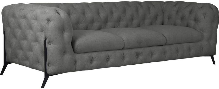 Leonique Chesterfield-bank Amaury luxueuze capitonnage moderne chesterfield look kleur van de poten ter keuze - Foto 7