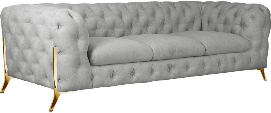 Leonique Chesterfield-bank Amaury luxueuze capitonnage moderne chesterfield look kleur van de poten ter keuze - Foto 10