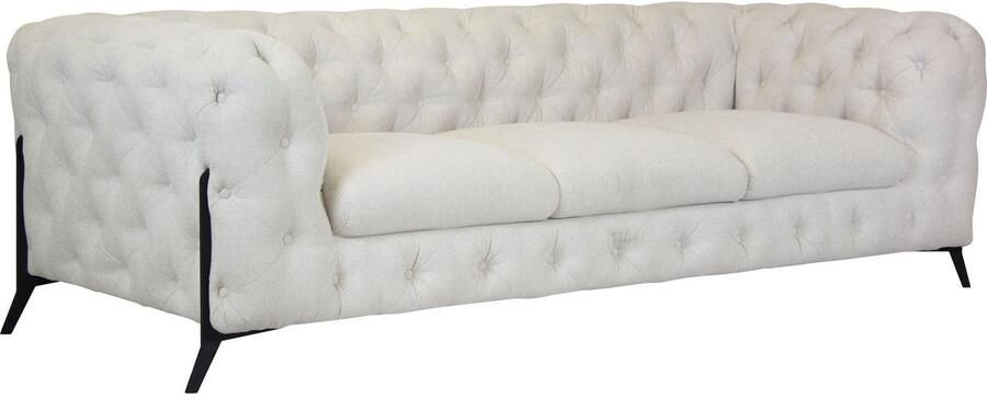 Leonique Chesterfield-bank Amaury luxueuze capitonnage moderne chesterfield look kleur van de poten ter keuze - Foto 12