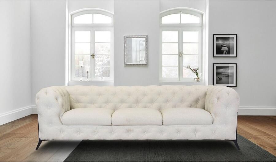 Leonique Chesterfield-bank Amaury luxueuze capitonnage moderne chesterfield look kleur van de poten ter keuze - Foto 5