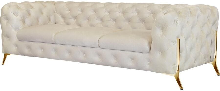 Leonique Chesterfield-bank Amaury luxueuze capitonnage moderne chesterfield look kleur van de poten ter keuze - Foto 8