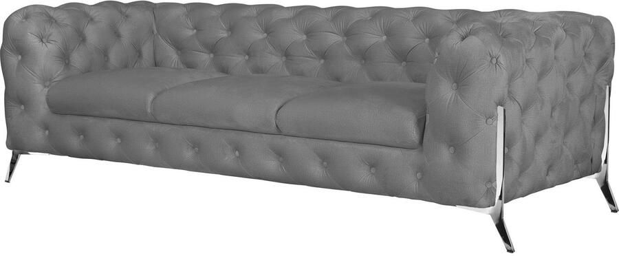 Leonique Chesterfield-bank Amaury luxueuze capitonnage moderne chesterfield look kleur van de poten ter keuze - Foto 8