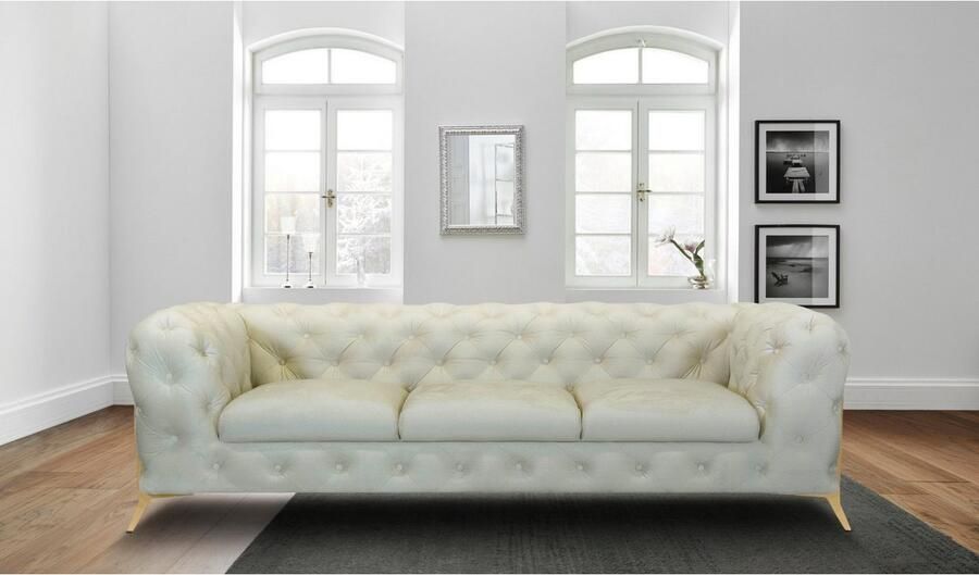 Leonique Chesterfield-bank Amaury luxueuze capitonnage moderne chesterfield look kleur van de poten ter keuze - Foto 4