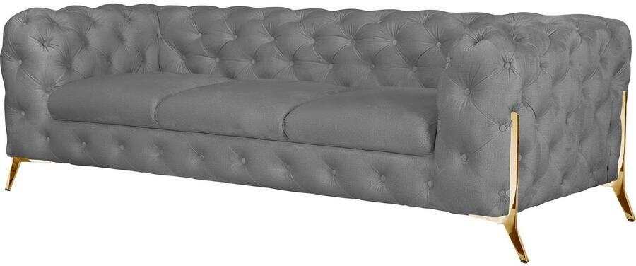 Leonique Chesterfield-bank Amaury luxueuze capitonnage moderne chesterfield look kleur van de poten ter keuze - Foto 8