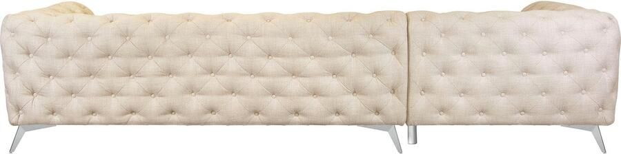 Leonique Chesterfield-bank Glynis L-vorm luxueuze capitonnage moderne chesterfield look kleur van de poten ter keuze - Foto 14