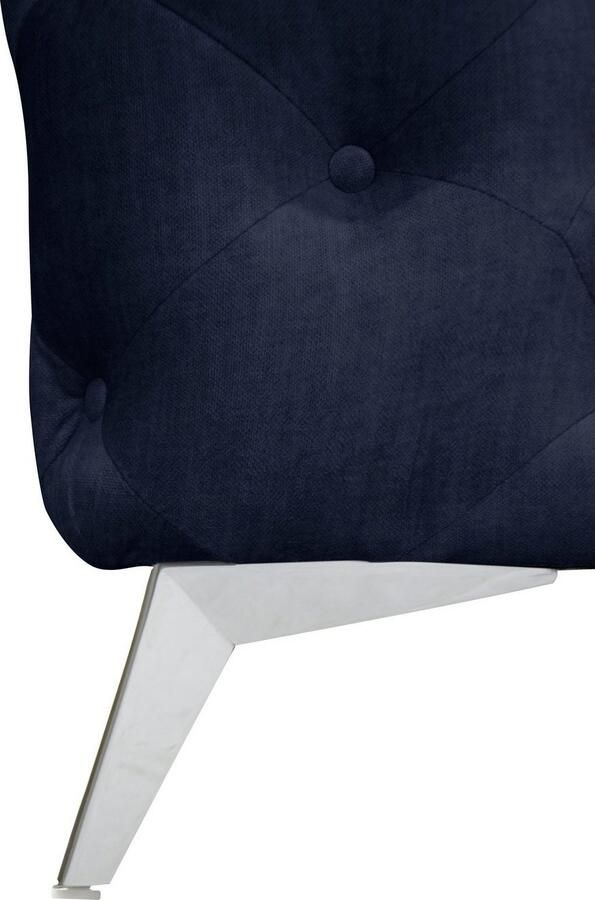 Leonique Chesterfield-bank Glynis L-vorm luxueuze capitonnage moderne chesterfield look kleur van de poten ter keuze