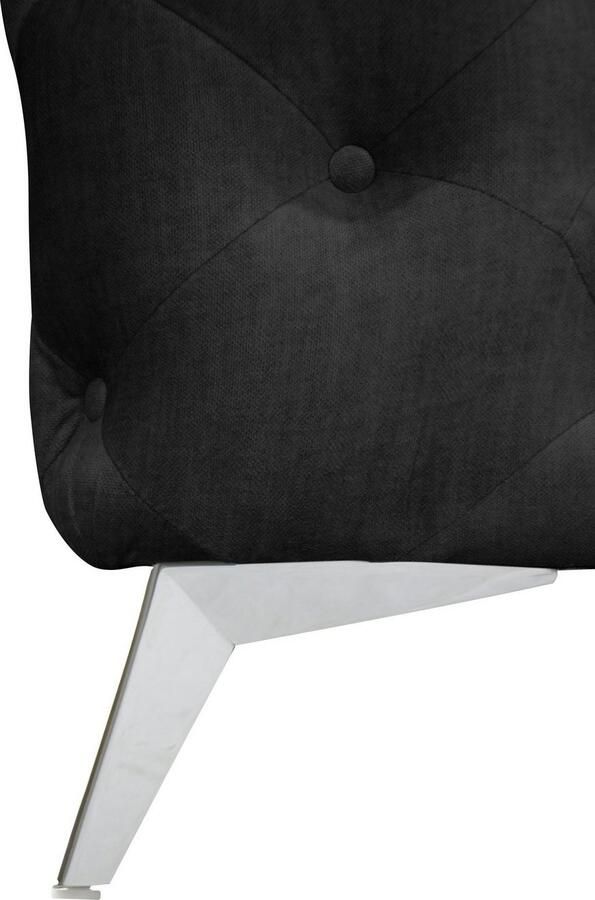 Leonique Chesterfield-bank Glynis L-vorm luxueuze capitonnage moderne chesterfield look kleur van de poten ter keuze