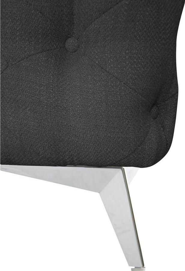 Leonique Chesterfield-bank Glynis L-vorm luxueuze capitonnage moderne chesterfield look kleur van de poten ter keuze