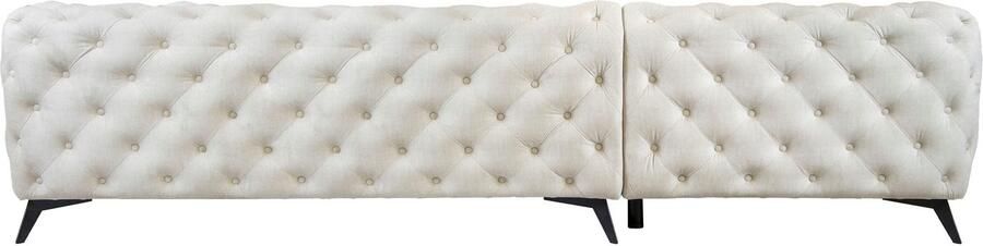 Leonique Chesterfield-bank Glynis L-vorm luxueuze capitonnage moderne chesterfield look kleur van de poten ter keuze - Foto 14