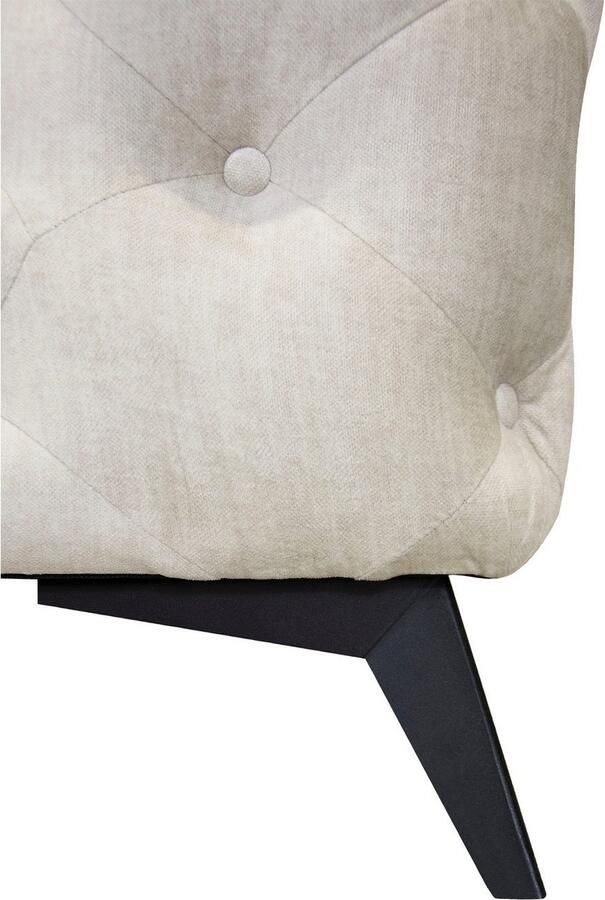 Leonique Chesterfield-bank Glynis L-vorm luxueuze capitonnage moderne chesterfield look kleur van de poten ter keuze