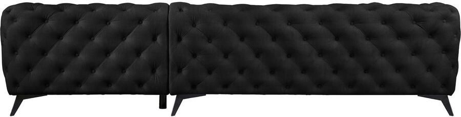 Leonique Chesterfield-bank Glynis L-vorm luxueuze capitonnage moderne chesterfield look kleur van de poten ter keuze - Foto 13