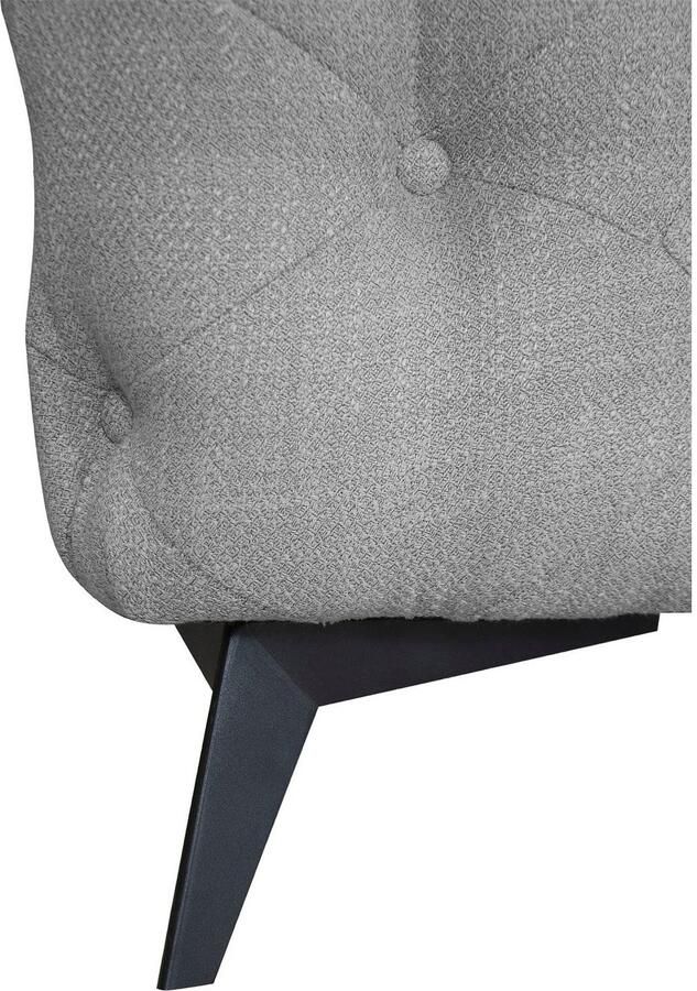 Leonique Chesterfield-bank Glynis L-vorm luxueuze capitonnage moderne chesterfield look kleur van de poten ter keuze