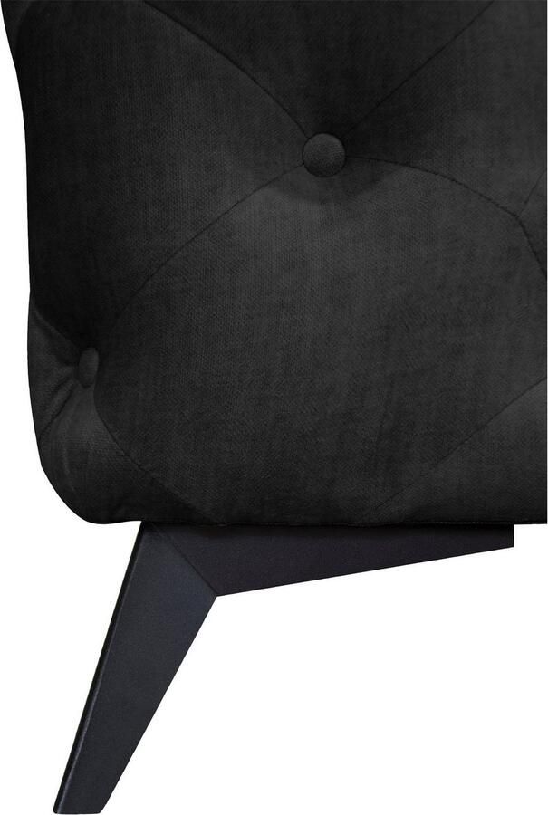 Leonique Chesterfield-bank Glynis L-vorm luxueuze capitonnage moderne chesterfield look kleur van de poten ter keuze