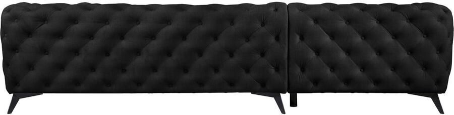 Leonique Chesterfield-bank Glynis L-vorm luxueuze capitonnage moderne chesterfield look kleur van de poten ter keuze - Foto 13