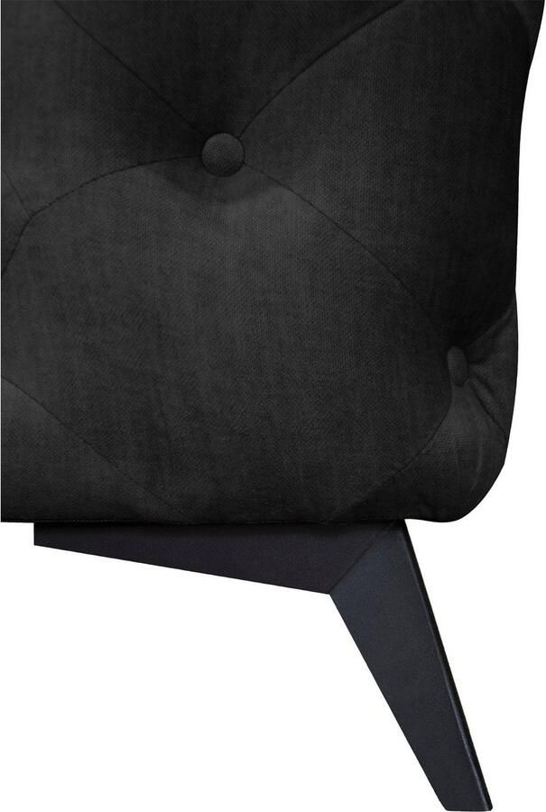 Leonique Chesterfield-bank Glynis L-vorm luxueuze capitonnage moderne chesterfield look kleur van de poten ter keuze