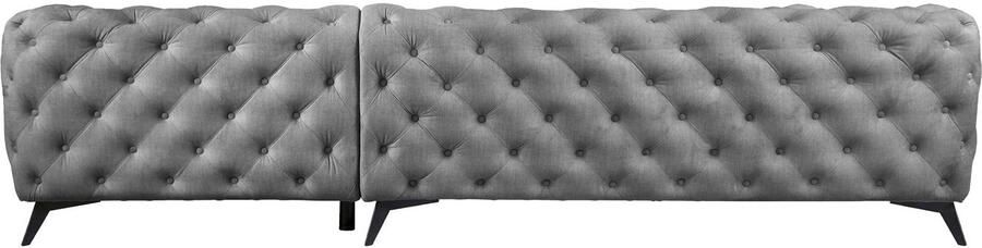 Leonique Chesterfield-bank Glynis L-vorm luxueuze capitonnage moderne chesterfield look kleur van de poten ter keuze - Foto 14