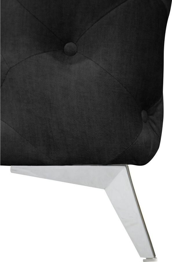 Leonique Chesterfield-bank Glynis L-vorm luxueuze capitonnage moderne chesterfield look kleur van de poten ter keuze