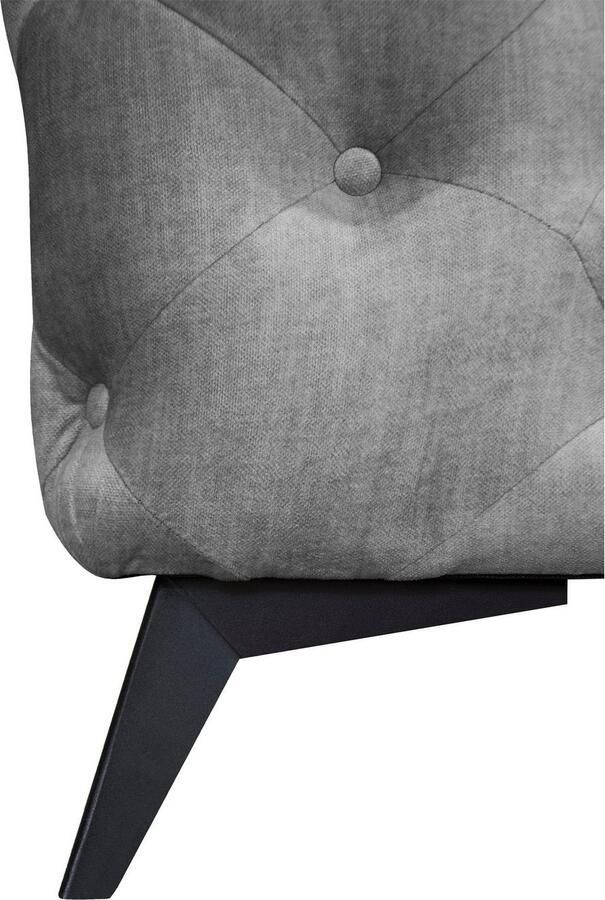 Leonique Chesterfield-bank Glynis L-vorm luxueuze capitonnage moderne chesterfield look kleur van de poten ter keuze