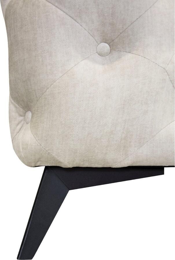 Leonique Chesterfield-bank Glynis L-vorm luxueuze capitonnage moderne chesterfield look kleur van de poten ter keuze