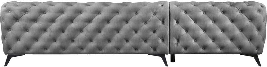 Leonique Chesterfield-bank Glynis L-vorm luxueuze capitonnage moderne chesterfield look kleur van de poten ter keuze - Foto 13