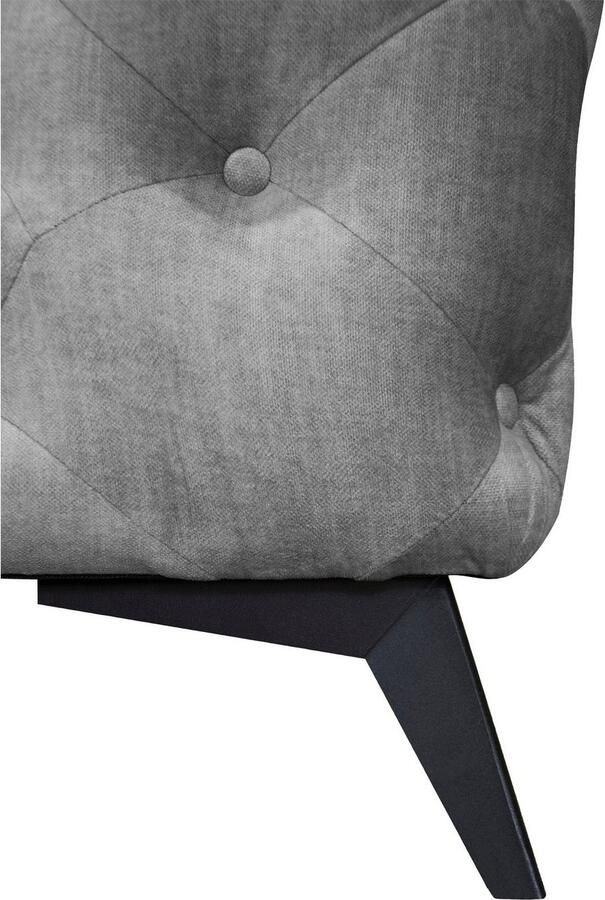 Leonique Chesterfield-bank Glynis L-vorm luxueuze capitonnage moderne chesterfield look kleur van de poten ter keuze