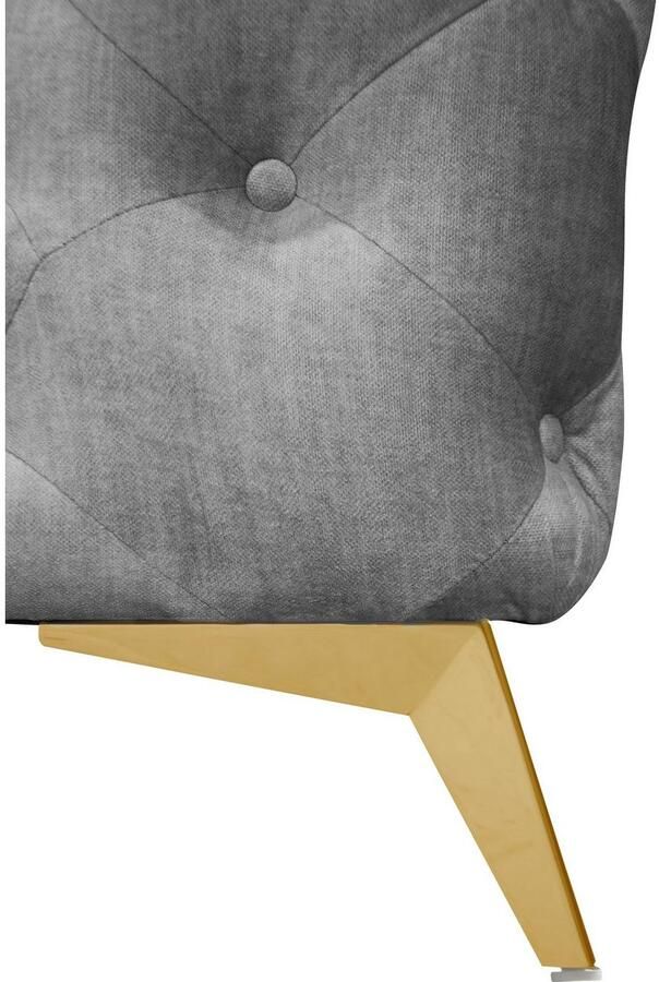 Leonique Chesterfield-bank Glynis L-vorm luxueuze capitonnage moderne chesterfield look kleur van de poten ter keuze