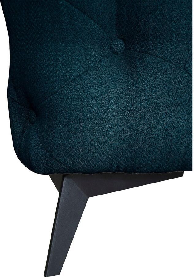 Leonique Chesterfield-bank Glynis L-vorm luxueuze capitonnage moderne chesterfield look kleur van de poten ter keuze