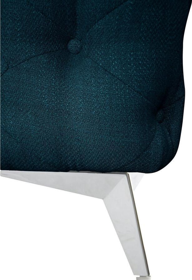 Leonique Chesterfield-bank Glynis L-vorm luxueuze capitonnage moderne chesterfield look kleur van de poten ter keuze