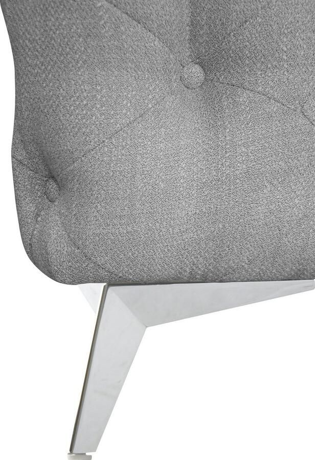 Leonique Chesterfield-bank Glynis L-vorm luxueuze capitonnage moderne chesterfield look kleur van de poten ter keuze