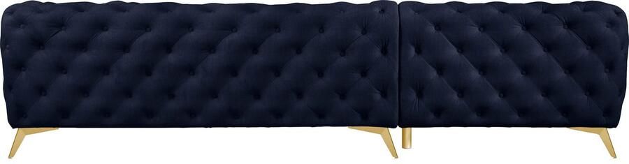 Leonique Chesterfield-bank Glynis L-vorm luxueuze capitonnage moderne chesterfield look kleur van de poten ter keuze - Foto 12