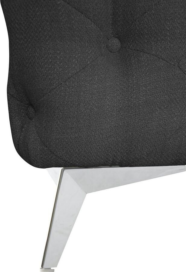 Leonique Chesterfield-bank Glynis L-vorm luxueuze capitonnage moderne chesterfield look kleur van de poten ter keuze