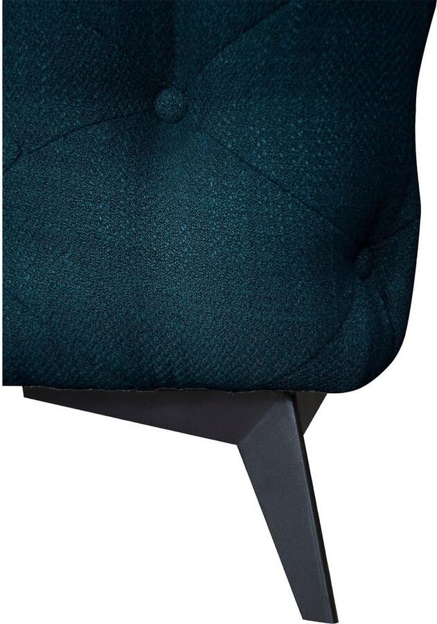 Leonique Chesterfield-bank Glynis L-vorm luxueuze capitonnage moderne chesterfield look kleur van de poten ter keuze