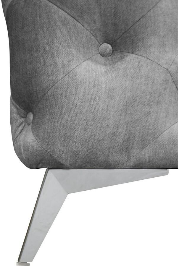 Leonique Chesterfield-bank Glynis L-vorm luxueuze capitonnage moderne chesterfield look kleur van de poten ter keuze