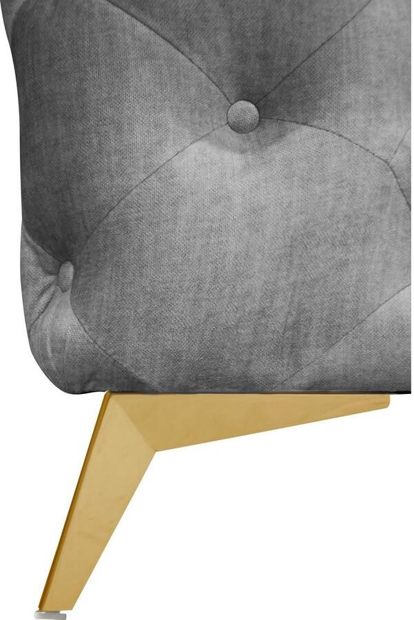 Leonique Chesterfield-bank Glynis L-vorm luxueuze capitonnage moderne chesterfield look kleur van de poten ter keuze